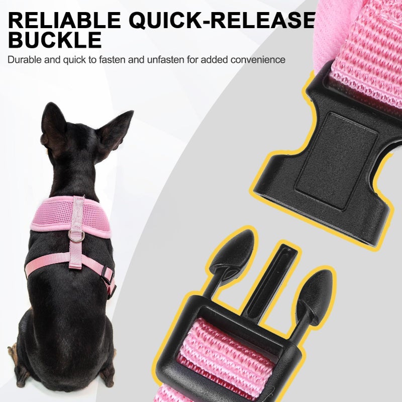 BINGPET Small Dog Harness - Breathable Mesh Puppy Cat Harnesses - No Pull Adjustable Dog Harness Dog Vest Harness for Small and Medium Dogs - Image 5